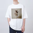 のびのびショップのAI ねこ飛び Oversized T-Shirt