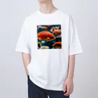 DapperMixの珊瑚の楽園、美魚群グッズ オーバーサイズTシャツ