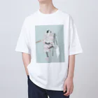 keeeeeep smilingのバレエ男子とバレエ猫 Oversized T-Shirt