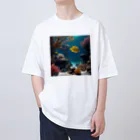 DapperMixの魚の楽園、海底の宝グッズ オーバーサイズTシャツ