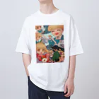 超原石のお店のスーパーのレジ係の女の子 Oversized T-Shirt