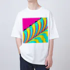 ココから（こーひーまる。）のカラフラミンゴ_2 Oversized T-Shirt