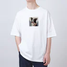 postreのボーダーコリーのペパー オーバーサイズTシャツ