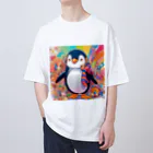 aki7sの笑顔のペンギン Oversized T-Shirt