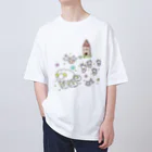 幸せの青い薔薇のぼくじょうのどうぶつ Oversized T-Shirt