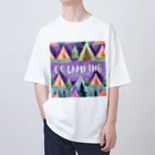 Rico294のカラフルテントでGO CAMPING オーバーサイズTシャツ