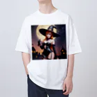 AIデザイングッズ販売　Akiba-treasure（アキバトレジャー）のハロウィン美女 オーバーサイズTシャツ