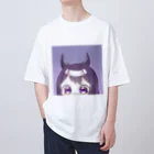 悪魔たぬきの黒娘の販売店！のうるうる黒娘 Oversized T-Shirt