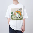 aoking_の和カエルかぼちゃ2 Oversized T-Shirt