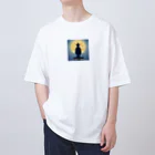 sam-chの満月と男（ハロウィン用） Oversized T-Shirt
