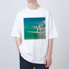 タンタンパパのお店のワイヤーフォックステリア　波乗りタンタン Oversized T-Shirt