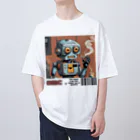 おもちショップの一服ロボくん オーバーサイズTシャツ