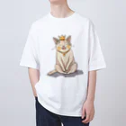 Mystery Cat Worldの王冠ミスティネコ Oversized T-Shirt