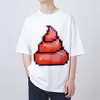 Pixel Poopのうんち（レッド）| Poop (Red) Oversized T-Shirt