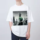 AIイラスト工房のCyberpunk_003 Tokyo boy 001 オーバーサイズTシャツ