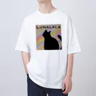 Luna_lalaの黄昏空間猫 オーバーサイズTシャツ