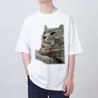 グレージュ猫ロッタン🐈‍⬛の緊張ロッタン Oversized T-Shirt