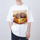 ronmanganのHappyマウスグレー オーバーサイズTシャツ