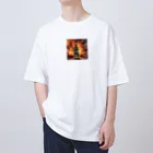 もふもふの火災現場の勇敢な消防士のグッズ Oversized T-Shirt