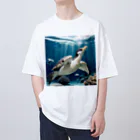 人魚の夢のペンガメ Oversized T-Shirt