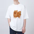 リチャード·ポメラニーヤンのイヌドッグ　ポメラニアン(オレンジ) Oversized T-Shirt