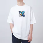 hamusutaroのハチドリピクセルアート Oversized T-Shirt