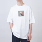 AnimArtのかわいいネコイラストグッズ Oversized T-Shirt