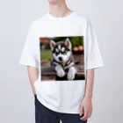 Kybeleのシベリアンハスキーの子犬のグッズ オーバーサイズTシャツ