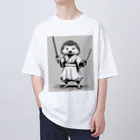 ワンダーワールド・ワンストップの和服を着たハリネズミ Oversized T-Shirt