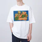 Yuhki | おばけのゆうき 公式オンラインショップ　【ちぎり絵・貼り絵のTシャツ・パーカー・スマホケース・バッグ・日用品・雑貨・文具・ドッグTシャツなど販売中】の野菜(にんじん/パセリ/じゃがいも)(ちぎり絵/貼り絵) Oversized T-Shirt
