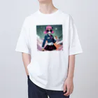 suyaのマスクちゃんピンクガール Oversized T-Shirt