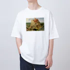 名画館のブリューゲル「バベルの塔①」　ピーテル・ブリューゲルの絵画【名画】 Oversized T-Shirt