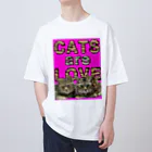 catsdogssweetのCATS are LOVE Oversized T-Shirt