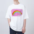 nomumyのピンク空と虹🌈 オーバーサイズTシャツ