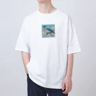 ❤︎cute❤︎のbeautiful blue bird オーバーサイズTシャツ