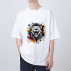 リトルスター・クローゼットの#laughing animal art Oversized T-Shirt