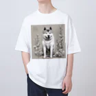 pinetreeの秋田犬１ オーバーサイズTシャツ