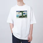 浮世絵屋の北斎「富嶽三十六景⑰　甲州三嶌越」葛飾北斎の浮世絵 Oversized T-Shirt