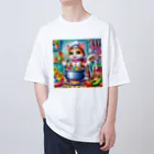 ニャーちゃんショップのクッキングキャット Oversized T-Shirt