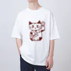 Lin Designのしかくい招き猫 Oversized T-Shirt