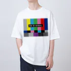 オノマトピアのNO SIGNAL【テレビ・テストパターン・レトロデザイン】 Oversized T-Shirt