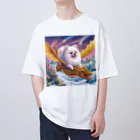 Pom-Dog'sのドラゴンと旅するポメちゃん Oversized T-Shirt