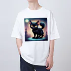 teLのくろねこクー オーバーサイズTシャツ