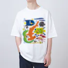 みなとまち層のキング&クイーンエンゼルフィッシュ Oversized T-Shirt