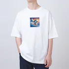 Yumexのスキーをするペンギンのペーくん Oversized T-Shirt