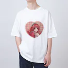 異界塔の 特大愛少女　赤 Oversized T-Shirt