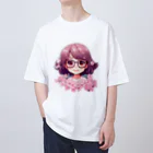 bennkeinomiseのフラワーガール オーバーサイズTシャツ