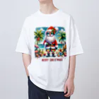 TACHYONJAPANのMerry Christmasシリーズ　サンタのサマークリスマス」 オーバーサイズTシャツ