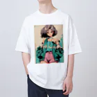 80s pop anime artの信じられないほど理不尽な学生 オーバーサイズTシャツ