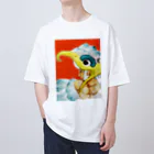 椿海堂のThe bird warrior――feat. Cacaxtla site Oversized T-Shirt